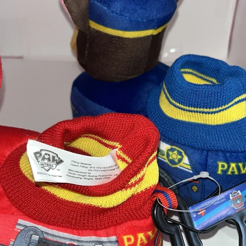 Nickelodeon Paw Patrol Slippers  Toddler 7/8‎ NWT Plush Chase & Marshall